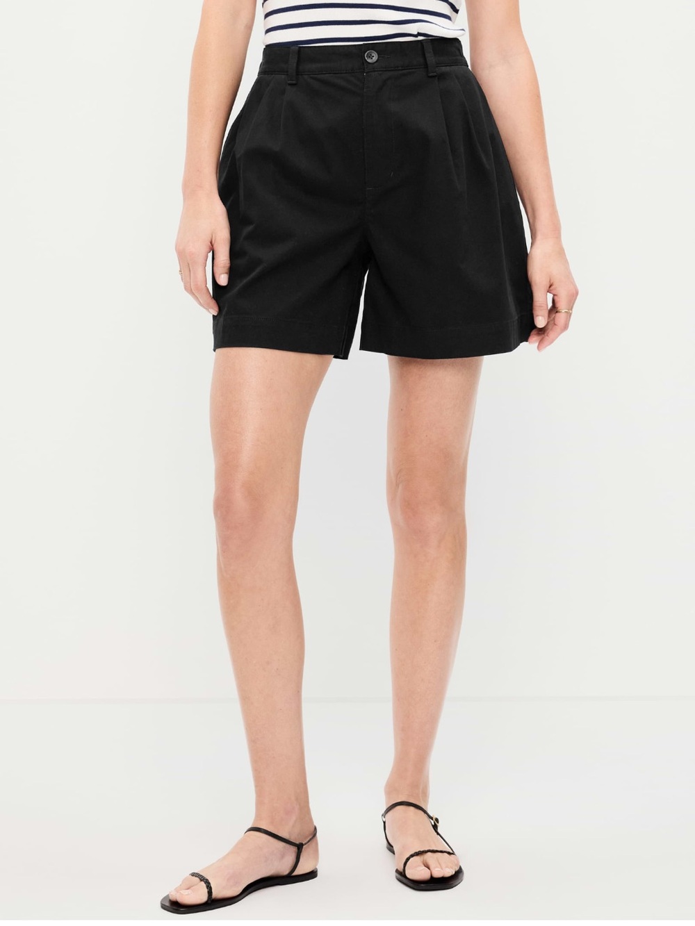 Old Navy Black Extra High-Waisted OGC Chino Shorts Size L - NWT